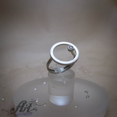 Сребърен дамски пръстен с циркони  R-1090